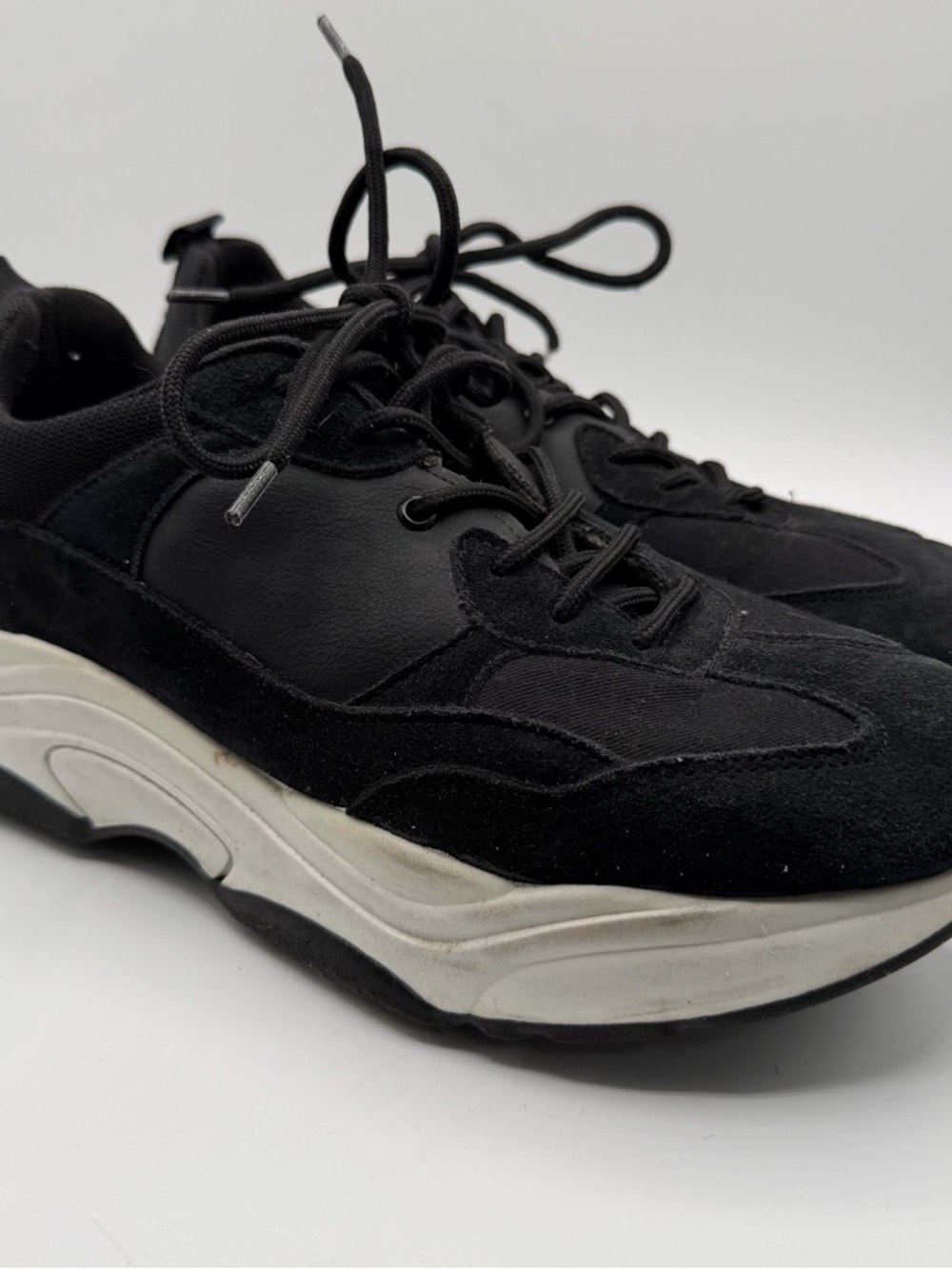 Topshop Ciara Chunky Dad Sneakers Black EU 41 Made Italy Y2K Platform